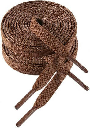 Royal Bird Brown_Flat shoe laces Shoe Lace(Brown Set of 2)