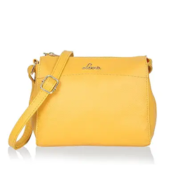 LAVIE WOMEN'S CETAN CROSSBODY HORIZONTAL STIFF SLING BAG OCHER LADIES