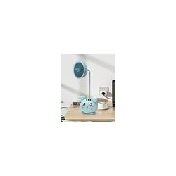 Cute Cartoon Kitten Rechargeable Handheld Mini USB Fan with Pencil Sha
