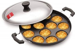 Tosaa Aluminium 12 Cavity Appam Patra Paniyarakkal Two Side Handle wit