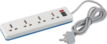 HAVELLS SPIKESTAR SPIKEGAURD ( 2 MTR) 4 SOCKET EXTENSION BOARDS(WHITE,