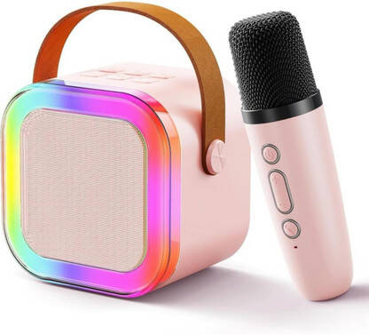 Adhira Toys Portable Karaoke Speaker with Bluetooth and Wireless Mic(M