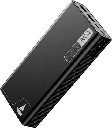 boAt 20000 mAh 22.5 W Power Bank(Carbon Black, Lithium Polymer, Fast C