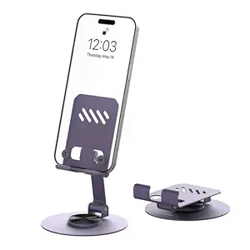 Amkette Ergo 360 Alloy Mobile Stand for Desk, Foldable Design with Sta