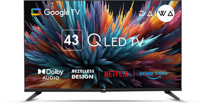 Daiwa 109 cm (43 inch) QLED Ultra HD (4K) Smart Google TV Googlecast,