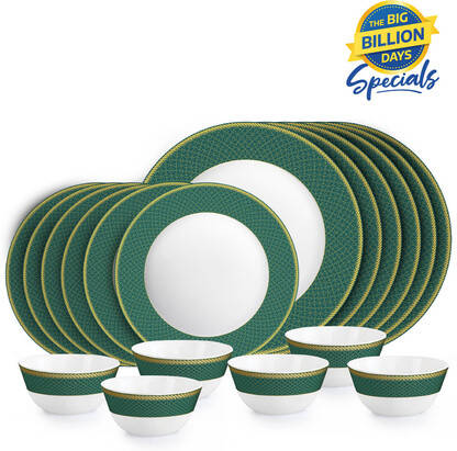 cello Pack of 18 Opalware Solitaire Series Emerald | Extra Strong | Li