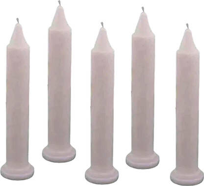 Kreyam's White Candles Long Burning for Outdoor, Camping, Emergency, S