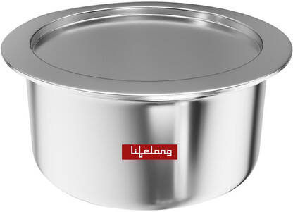 Lifelong LLTPT904 Tope with Lid 1.9 L capacity 18 cm diameter(Triply,