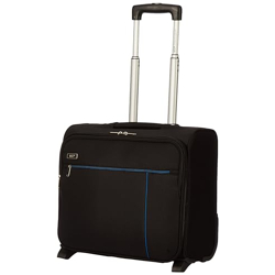 VIP ALFA 44CM POLYESTER 2W BLACK BUSINESS OVERNIGHTER TROLLEY BAG WITH