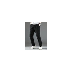 Straight Track Pants with Elasticated Drawstring Waist