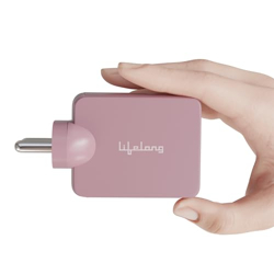 Lifelong 65W GaN Super Fast Wall Charger | 3- Port Output (2 Type C &