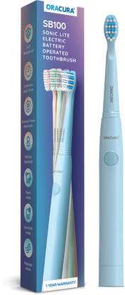 ORACURA SB100 Sonic Lite Electric Battery Operated Toothbrush With 36,