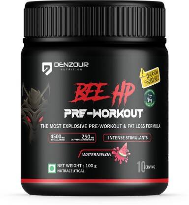 DENZOUR NUTRITION BEE-HP PRE-WORKOUT, MOST EXPLOSIVE MUSCLE PUMP WITH