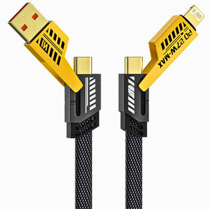 ROARX USB TYPE C CABLE 13 A 1 M BRAIDED 4 IN 1 65W FAST CHARGING CABLE