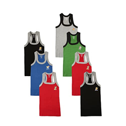 Lux Cozi Boy's Pack of 7 Multicolor Super Combed Cotton Round Neck Sle