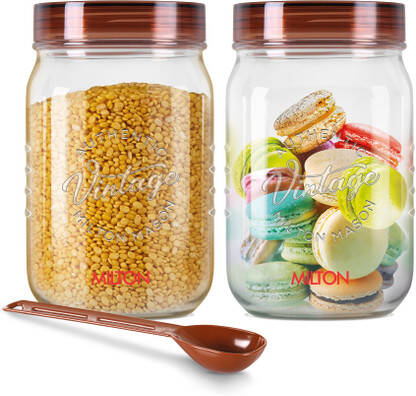 MILTON Plastic Utility Container - 1.5 L(Pack of 2, Clear)