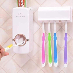 Lexazo Hands Free Wall Mounted Plastic Dust Proof Automatic Toothpaste