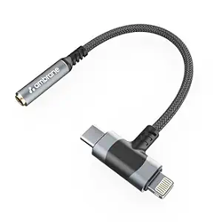 AMBRANE 2 IN 1 3.5 MM AUDIO AUX TO TYPE C CONNECTOR, PERFECT FOR GAMIN