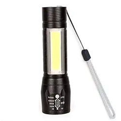 Care 4 High Quality LED Flashlight With COB Light Mini Waterproof Port