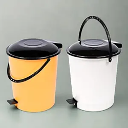 Urbane Home Pack of 2 Pedal Dustbin With Lid | Garbage Bin With Handle
