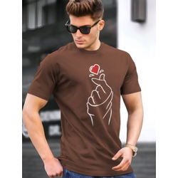 Graphic Printed Round Neck Short Sleeves T-shirt