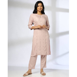 Women Geometric Print Straight Kurta & Pants Co-Ord Set
