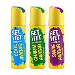 SET WET Deodorant Spray Perfume Cool, Charm & Swag Avatar for men, 150