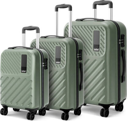 SAFARI Hard Body Set of 3 Luggage 8 Wheels - ZODIAC 3P SET 4W - Dark G