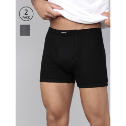 Levis Men Pack of 2 Pure Cotton Long Length Trunk with Ultrasoft Waist