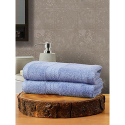 Classic Blue 2 Pieces 550 GSM Cotton Hand Towels