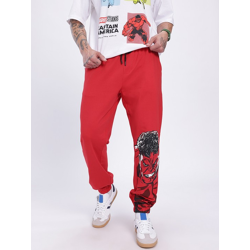 Men Captain America Printed Relaxed Track Pants