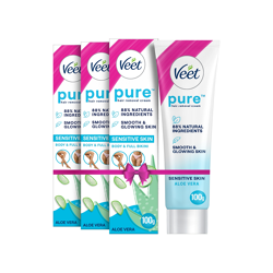 Veet Set of 3 Pure Hair Removal Cream For Sensitive Skin - 100g Each