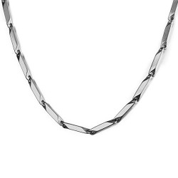 NAKABH ANTI-TARNISH STAINLESS STEEL RICE CHAIN FOR MEN AND BOYS (SILVE