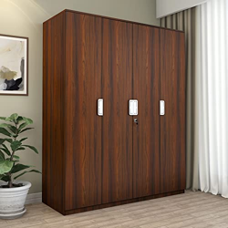 NILKAMAL JOYCE 4 DOOR ENGINEERED WOOD WARDROBE WITHOUT MIRROR | 1 YEAR