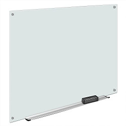 AmazonBasics Glass Dry-Erase Board - Frosted, Non-Magnetic, 1.21 x 0.9