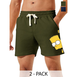 Men Pack Of 2 Graphic Printed Cotton Boxer Casual Shorts