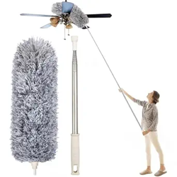 UCRAVO 2025 Upgraded Fan Cleaning Mop Microfiber Duster with Extension