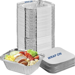 WRAP ON 450ml 25pc Aluminium Foil Container Box for Food Parcel big wi