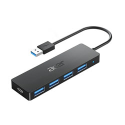 Acer USB Hub 4 Ports for Laptops, Multiple USB 3.0 Hub Extension Adapt
