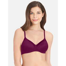 Amante Solid Padded Wirefree Satin Edge T-Shirt Bra - BRA10116