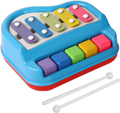 Learn With Fun 2 in 1 Xylophone and Piano Toy(Multicolor)