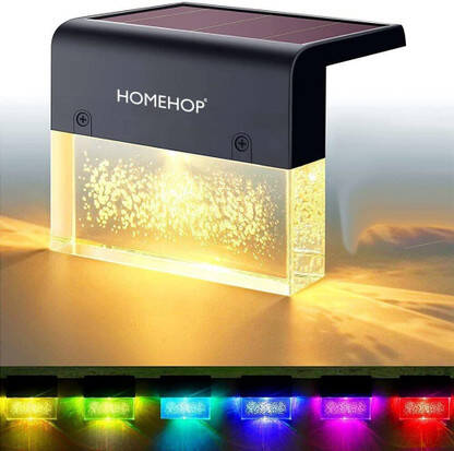 Homehop Home Outdoor Garden Wall Fence Step Waterproof Multicolor Sola