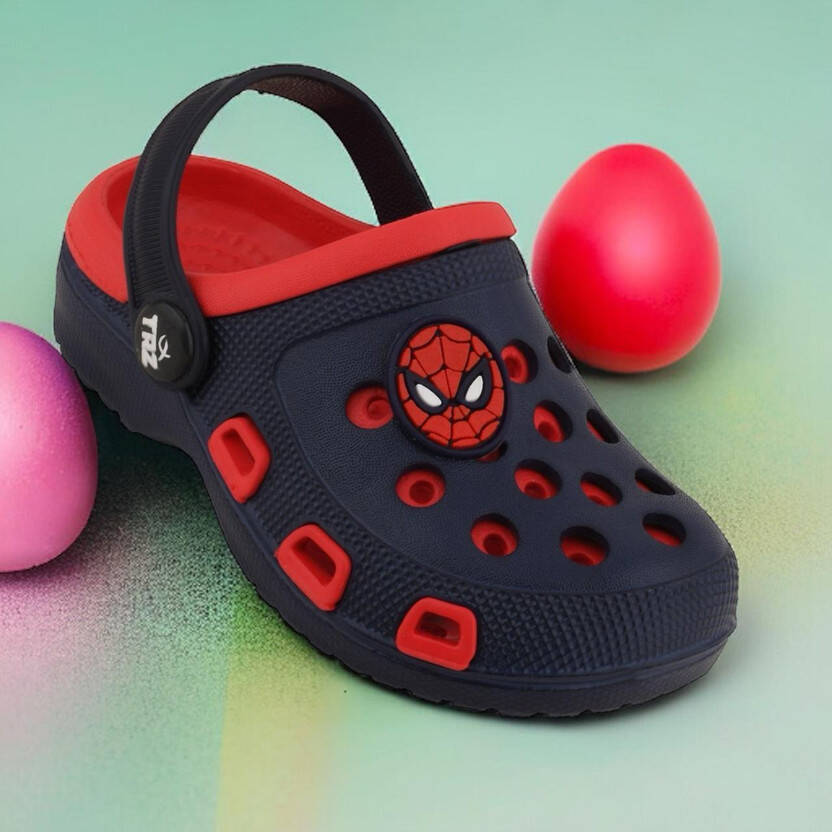 TRZ Sling Back Clogs For Boys(Red , 4 - 5 Years)