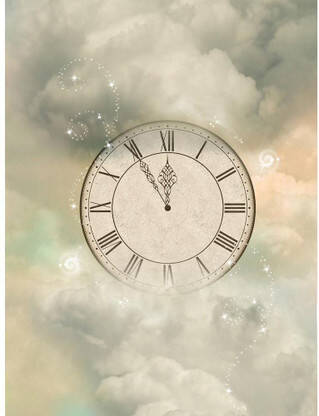 Pitaara Box 81.28 cm Magic Clock In The Sky Unframed Glossy PVC Vinyl
