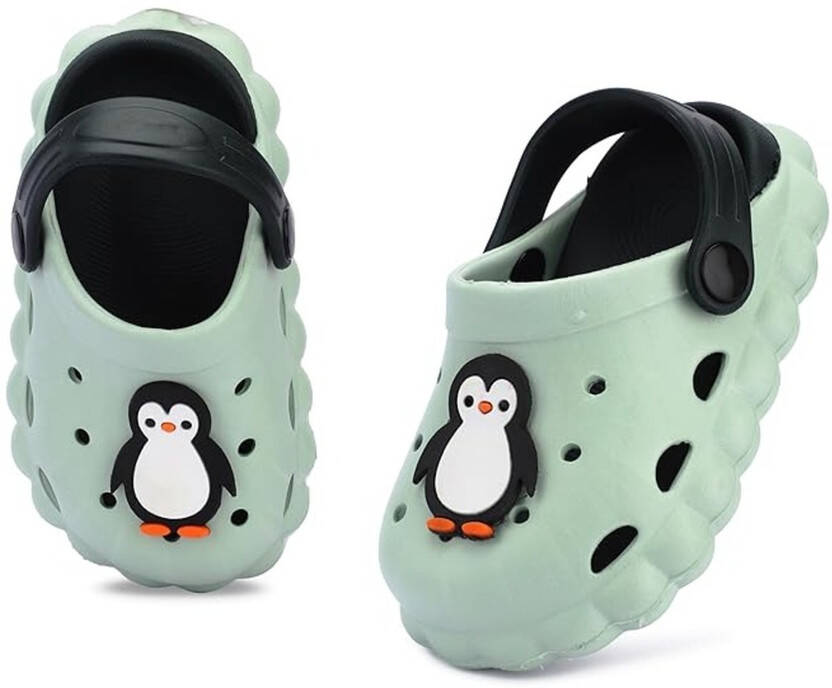 GOKIK Sling Back Clogs For Boys & Girls(Light Green , 4 - 4.5 year)