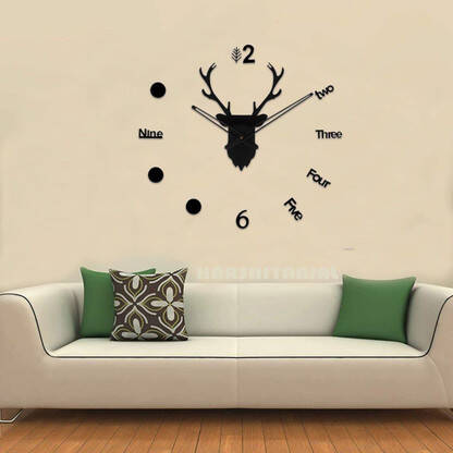 FASTQT Analog 60 cm X 60 cm Wall Clock(Black, Without Glass, DIY Clock