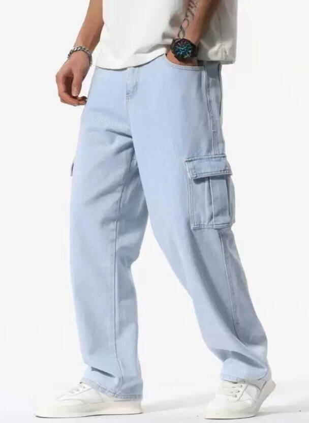 Playfeel Men Regular Mid Rise Light Blue Jeans