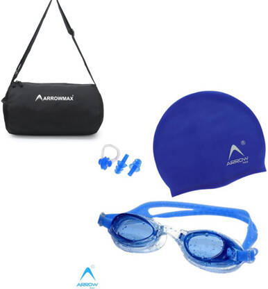 ArrowMax Swimming Kit set (swim cap/Swimming Goggle/Earplugs/Noseplug)