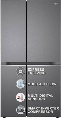 LG 655 L Frost Free Side by Side Refrigerator with Smart Inverter Com