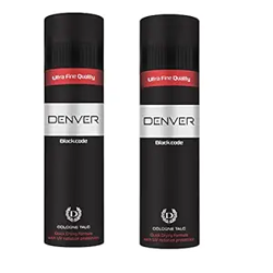 DENVER BLACK CODE TALCUM POWDER 300GM EACH - (PACK OF 2) | SCENTED TAL